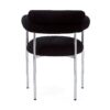 Contemporary Upholstered Armchair Dining Chairs With Metal Legs (Set of 2) - Black - Image 9