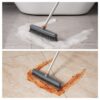 Adjustable Floor Brush With Squeegee Powerful Cleaner For Concrete, Tile, Bathrooms, Kitchens, Garages, And Pools - Black - Image 4