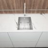 14" Undermount Stainless Steel Kitchen Sink 16 Gauge 9" Deep Single Bowl - Brushed Nickel - Image 2