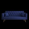 Convertible Double Folding Living Room Sofa Bed - Blue - Image 10