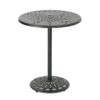 Elegant Cast Aluminum Round Bar Table With Romantic Filigree Design - Copper - Image 5