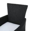 Dimensional Outdoor Dining Chair With Cushion Seat And Iron Frame, (Set of 2) - Black - Image 11