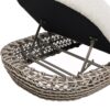 Willow - Sunbrella Upholstered Patio Lounger - Wheat Beige - Image 5