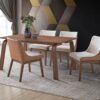 Ginny - 5 Piece With Side Chairs Dining Room Set - Walnut - Image 12