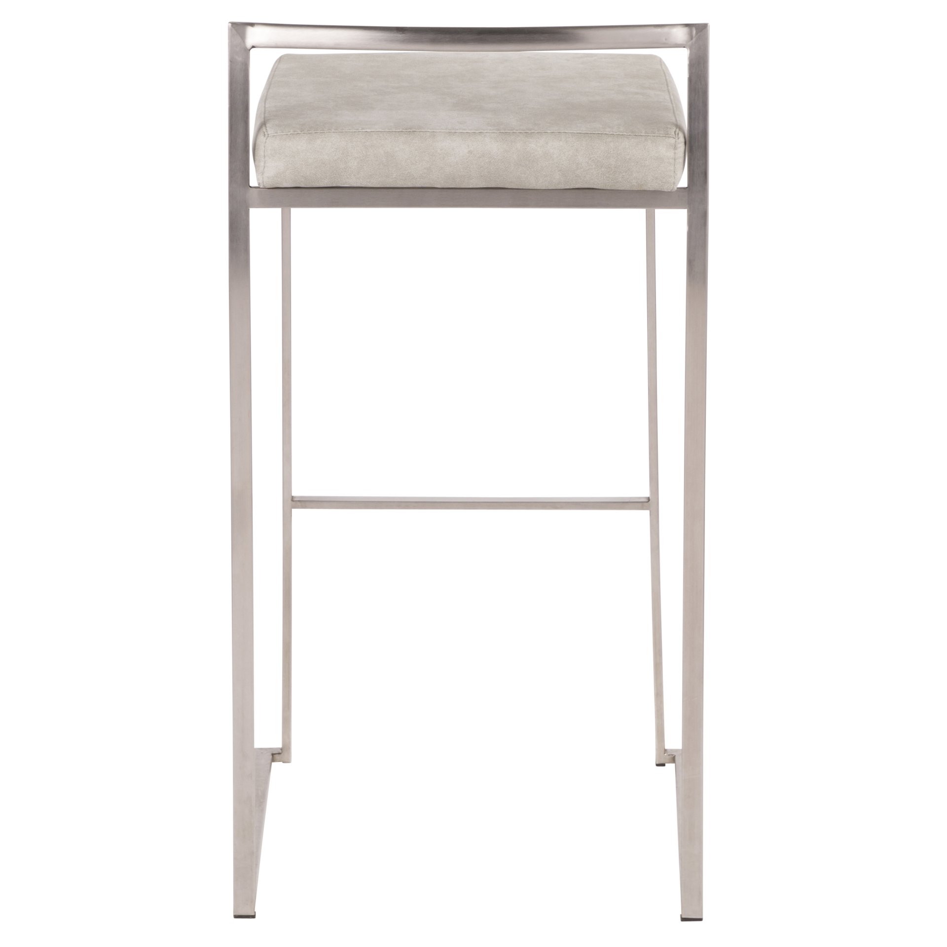 Fuji - Contemporary Stackable Barstool (Set of 2) - Light Gray - Image 5