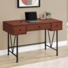 Computer Desk For Home Office, Laptop, Storage Drawers, Transitional - Cherry - Image 10