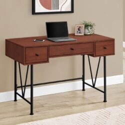 Computer Desk For Home Office, Laptop, Storage Drawers, Transitional - Cherry