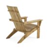 Outdoor Foldable Adirondack Chair With Slat Back - Natural - Image 5