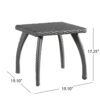 Luminant - Outdoor Side Table With Iron Frame - Gray - Image 3