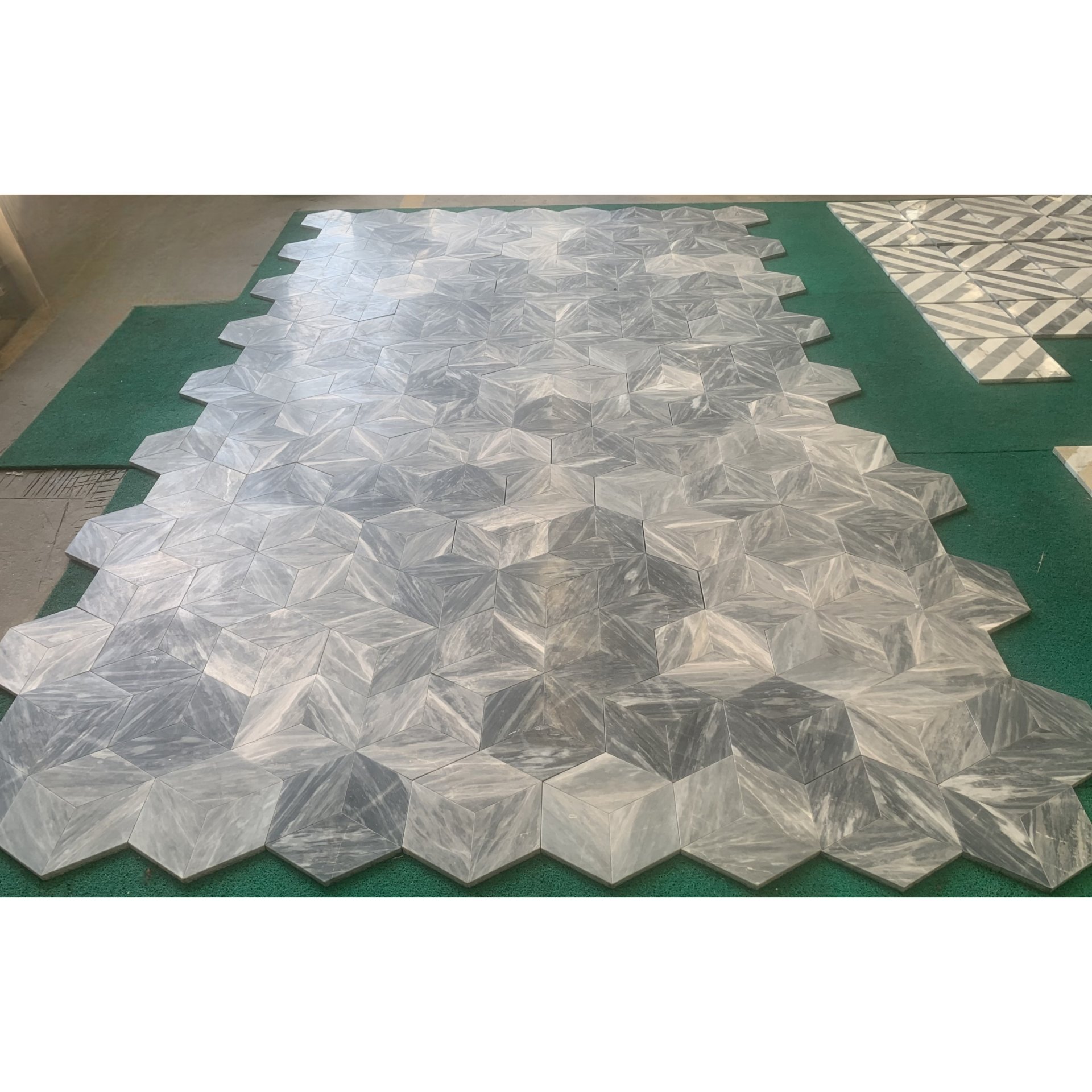 Hexagon Carrara Marble Tile For Wall And Floor Honed Stone (Set of 12) - Natural / Gray - Image 6