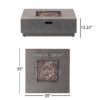 Modern Square Iron Fire Pit 50, 000 Btu - Stone Gray - Image 3