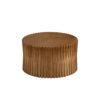 Vintage Fashion Style Cylindrical Nesting Coffee Table Set With Vertical Textured Embossed Design - Natural - Image 20