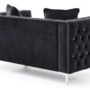 Modern Track Arm Loveseat - Black - Image 3