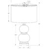 Contemporary Lighting, Ceramic Table Lamp - Cream - Image 4