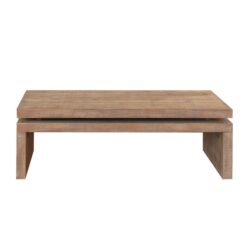 Modern Wood Coffee Table Rectangular Living Room Center Table With Floating Top Design - Natural / Natural Wood / Natural Wood Wash / Natural / Rustic / Wood