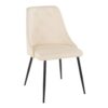 Giovanni - Contemporary Dining Chair (Set of 2) - Black / Cream - Image 2