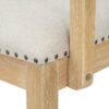 Topmax - Rustic Extendable Dining Table Set With Removable Leaf, 6 Upholstered Armless Dining Chairs And 2 Padded Arm Chairs, 9 Pieces - Natural - Image 24