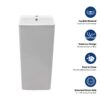 Pedestal Sink 16" For Powder Rooms - White - Image 9