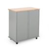 Yohaan - Contemporary Kitchen Cart With Wheels - Gray - Image 7
