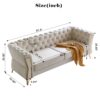 Modern Tufted Velvet Sofa For Living Room - Beige - Image 10