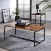 Jurgen - 3 Pieces Pack Coffee & End Set - Oak / Black - Image 7