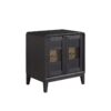 Glass Door Nightstand - Black - Image 3