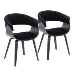 Vintage Mod - Mid-Century Modern Dining / Chair (Set of 2) - Black