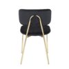 Bouton - Contemporary / Glam Chair (Set of 2) - Gold / Black - Image 5