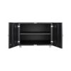 26" Office Furniture Copier Cabinet 2 Door Steel Copier Stand Mobile Pedestal File Printer Stand - Black - Image 6