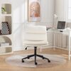 Bizerte - Adjustable Swivel Criss-Cross Chair, Wide Seat / Office Chair / Vanity Chair - White - Image 2