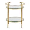 Rhonda - Contemporary / Glam Side Table - Gold / Clear - Image 4