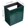 Modern 30" Freestanding Bathroom Vanity With Soft Close Cabinet Doors, Excluding Sink - Dark Green - Image 5