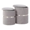 Cinch - Contemporary / Glam Nesting Ottoman Set - Chrome / Silver - Image 3