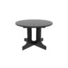 Dining Table For Farmhouse Kitchen Expandable Oval Table Top With Removable Leaf Trestle X Shaped Base - Black - Image 17