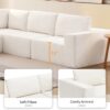 Modular L Shaped Sectional Sofa, Luxury Floor Couch Set, Upholstered Indoor Furniture, Foam - Filled Sleeper Sofa Bed 5 Pieces Free Combination - Beige - Image 18