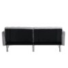Futon Sofa Bed Convertible Folding Lounge Couch, Armrests - Light Gray - Image 10