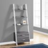 Bookshelf, Bookcase, Etagere, Ladder, 4 Tier, For Office, Contemporary & Modern - Gray - Image 3