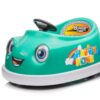 Bumper Car For Kids, 12V Dual Drive 1-6 Years Old Children's Electric Car With Pushrod Dinner Plate USB Bt Music Rocking Horse Mode Anti-Collision Bumper Ride On Car - Green - Image 2