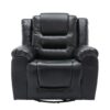 360° swivel And Rocking Home Theater Recliner Manual Recliner Chair With Wide Armrest For Living Room - Black - Image 8