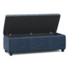 Avalon - Storage Ottoman Bench - Denim Blue - Image 2
