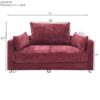 Multi-Functional Foldable Sleeper Sofa Bed, Floor Sofa Chair Bed, Circular Adjustable Futon Sitting And Sleeping Sofa - Burgundy - Image 3