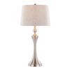 Flint - Contemporary Table Lamp Built In USB Port (Set of 2) - Nickel / Taupe Slub - Image 3
