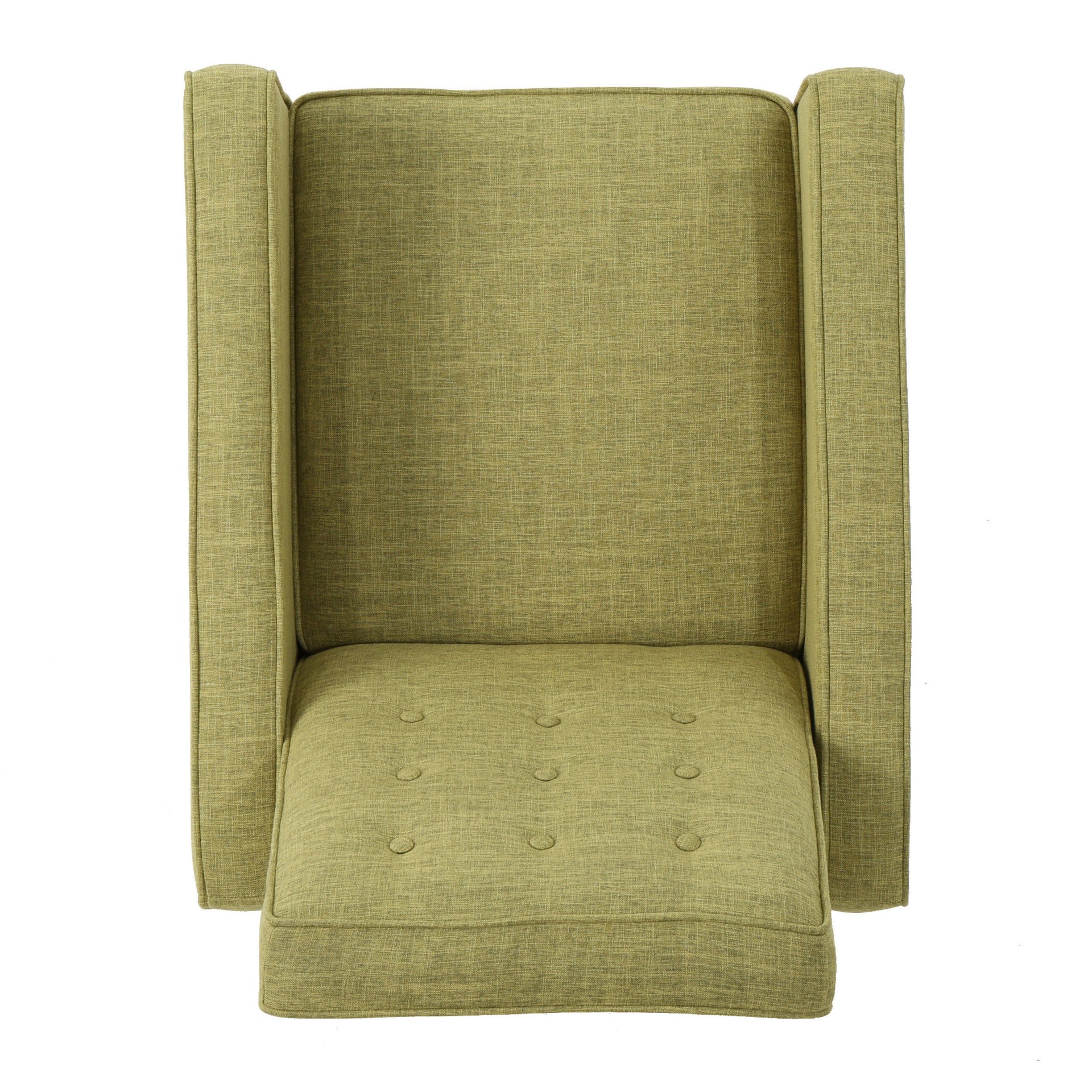Macedonia - Mid Century Modern Button Tufted Fabric Recliner - Green - Image 15