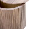 Handcrafted Nested Table Set 2 Pieces, Round Coffee Table - Walnut Color - Image 15