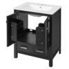 24" Bathroom Vanity With Integrated Undermount Sink, 2 Doors And 1 Drawer, Soft Close Hinges - Black - Image 14