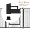 81.1" 12 Panels Heavy Duty Metal Playpen With Door, Dog Fence Pet Exercise Pen For Outdoor - Black - Image 15