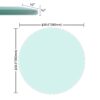 Round Tempered Glass Table Top Clear Glass, Thick Beveled Polished Edge - Black - Image 3