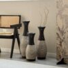 Desktop Vase, Classic And Neat Floor Vase, High Independent Flower Stand, Home Decoration Flower Stand (Set of 3) - Black White / Coffee - Image 10