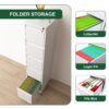 Heavy Duty 5 Drawer Metal Vertical File Cabinet With Lock And Wheels For Home Office - Brushed Nickel - Image 8