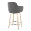 Boyne - Contemporary Fixed Height Counter Stool With Swivel With Round Footrest (Set of 2) - Natural / Gray - Image 4